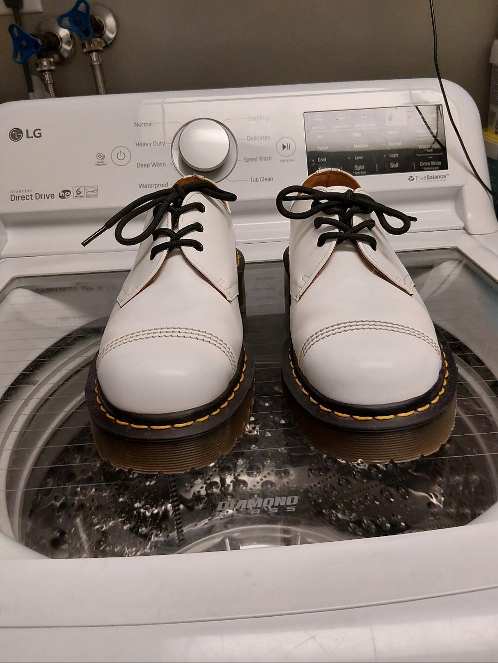 Dr. Martens Bex Cap Toe White Leather 3-Eye Oxford Shoes